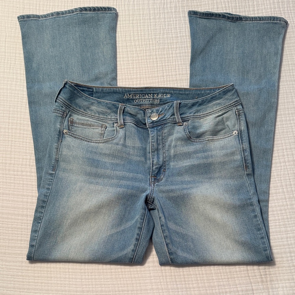 American Eagle Outfitters Light Blue Wide Leg Jeans